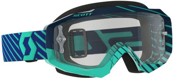 SCOTT - HUSTLE GOGGLE BLUE/TEAL W/CLEAR WORKS LENS - Image 1