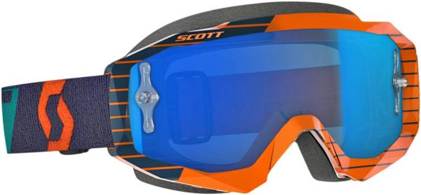 SCOTT - HUSTLE GOGGLE ORANGE/BLUE W/BLUE CHROME WORKS - Image 1