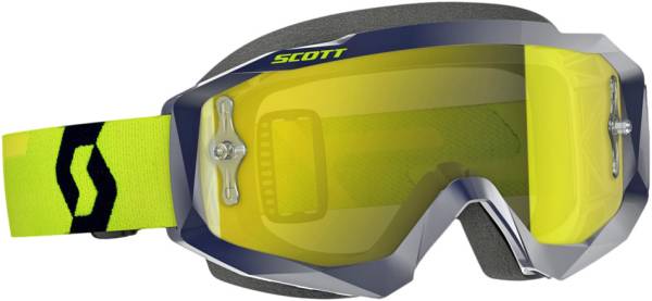 SCOTT - HUSTLE GOGGLE BLUE/YELLOW W/YELLOW CHROME WORKS - Image 1