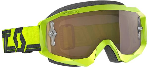 SCOTT - HUSTLE GOGGLE X YELLOW/BLACK W/GOLD CHROME WORKS - Image 1