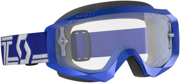 SCOTT - HUSTLE GOGGLE X BLUE/WHITE W/CLEAR WORKS - Image 1