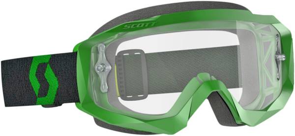 SCOTT - HUSTLE GOGGLE X GREEN/BLACK W/CLEAR WORKS - Image 1