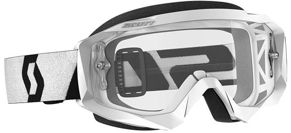 SCOTT - HUSTLE GOGGLE X WHITE/BLACK W/CLEAR WORKS - Image 1