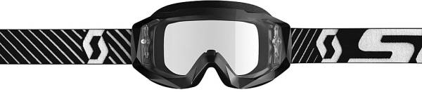 SCOTT - HUSTLE GOGGLE X BLACK/WHITE W/CLEAR WORKS - Image 1