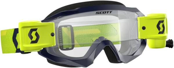 SCOTT - HUSTLE X WFS GOGGLE YELLOW/BLUE W/BLUE CLEAR LENS - Image 1