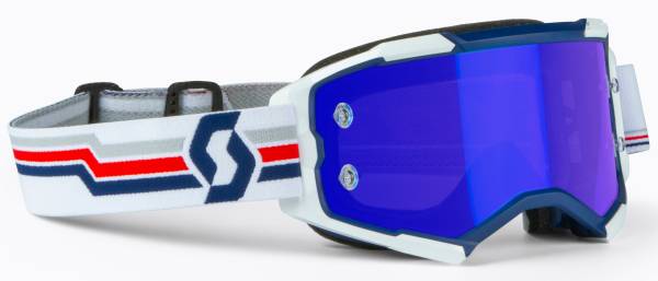 SCOTT - FURY GOGGLE BLUE/WHITE ELECTRIC BLUE CHROME WORKS - Image 1