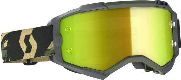 SCOTT - FURY GOGGLE MILTARY CAMO KHAKI YELLOW CHROME WORKS - Image 1