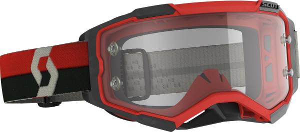 SCOTT - FURY GOGGLE RED/BLACK CLEAR WORKS LENS - Image 1