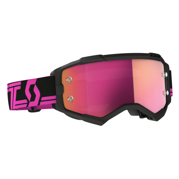 SCOTT - FURY GOGGLE BLACK/PINK PINK CHROME WORKS LENS - Image 1