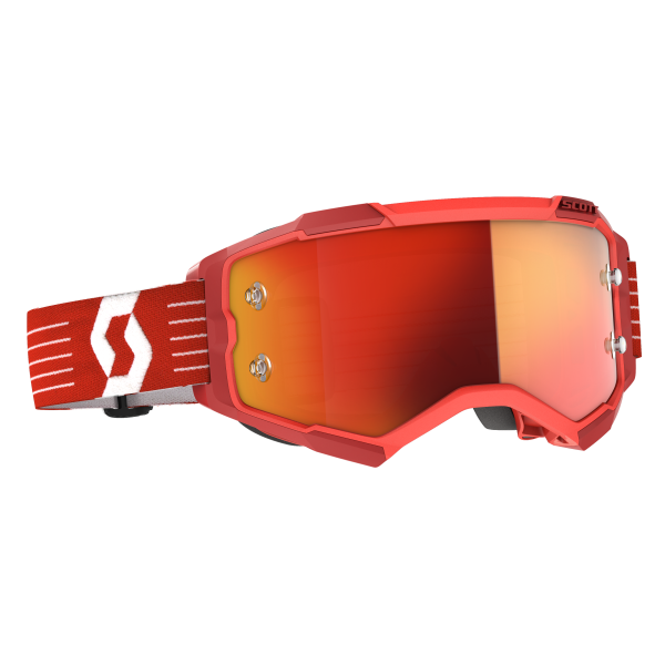 SCOTT - FURY GOGGLE BRIGHT RED ORANGE CHROME WORKS LENS - Image 1