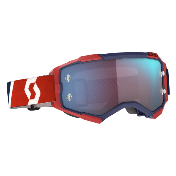 SCOTT - FURY GOGGLE RED/BLUE BLUE CHROME WORKS LENS - Image 1