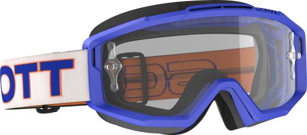 SCOTT - SPLIT OTG GOGGLE WHITE/BLUE W/CLEAR WORKS LENS - Image 1