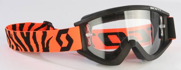 SCOTT - RECOIL XI GOGGLE BLK/FLO ORG W/CLEAR LENS - Image 1