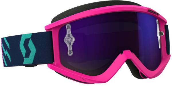 SCOTT - RECOIL XI GOGGLE PINK/TEAL W/PURPLE CHROME LENS - Image 1