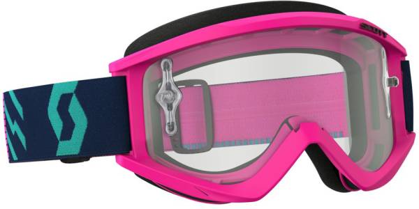 SCOTT - RECOIL XI GOGGLE PINK/TEAL W/CLEAR WORKS LENS - Image 1