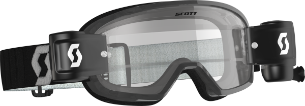 SCOTT - YOUTH BUZZ MX PRO GOGGLE WFS BLACK/GREY W/CLEAR WORKS - Image 1