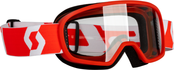 SCOTT - YOUTH BUZZ MX GOGGLE RED/WHITE W/CLEAR - Image 1