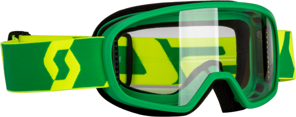 SCOTT - YOUTH BUZZ MX GOGGLE GREEN/YELLOW W/CLEAR - Image 1