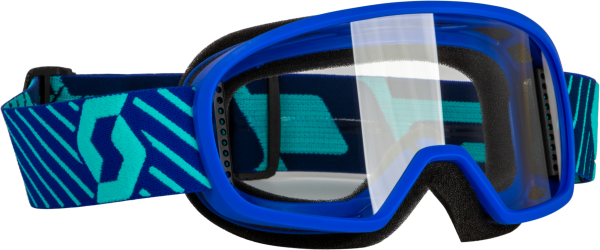 SCOTT - YOUTH BUZZ MX GOGGLE BLUE/TEAL BLUE W/CLEAR - Image 1