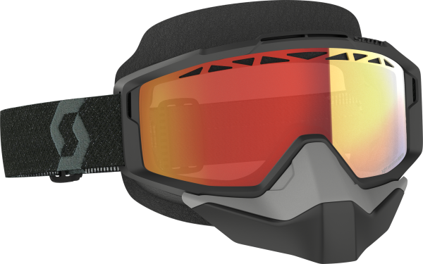 SCOTT - SPLIT OTG SNOW CROSS LS GOGGLE BLACK W/LS RED CHROME - Image 1