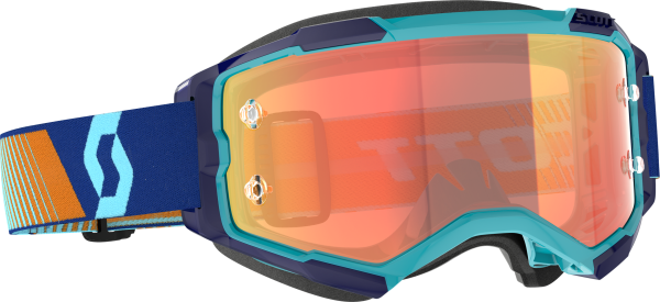 SCOTT - FURY GOGGLE ROYAL BLUE/ORG ORANGE CHROME WORKS - Image 1