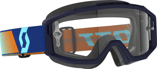 SCOTT - SPLIT OTG GOGGLE ROYAL BLUE ORANGE CLEAR WORKS - Image 1