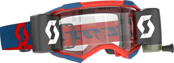 SCOTT - FURY WFS GOGGGLE DRK BLUE/NEON RED CLEAR WORKS - Image 1