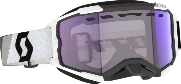 SCOTT - FURY SNOWCROSS LS GOGGLE PREM BLK/WHT BLUE CHROME - Image 1