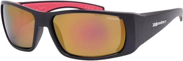 BOMBER - PIPE BOMB POLARIZED EYEWEAR MATTE BLACK W/RED MIRROR LENS - Image 1