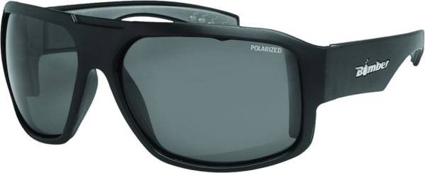 BOMBER - MEGA BOMB EYEWEAR MATTE BLACK W/SMOKE POLARIZED LENS - Image 1