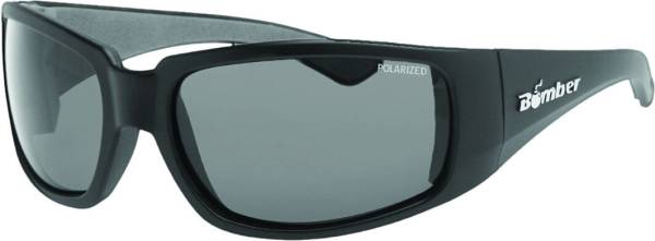 BOMBER - STINK-BOMB SAFETY EYEWEAR MATTE BLACK W/SMOKE POLARIZED - Image 1