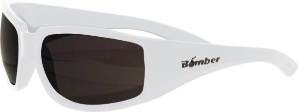 BOMBER - STINK-BOMB POLARIZED EYEWEAR GLOSS WHITE W/SMOKE LENS - Image 1