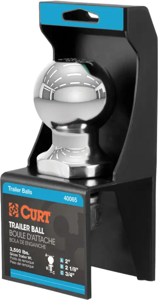 CURT - 2 X 3/4 X 2 1/8 HITCH BALL - Image 1