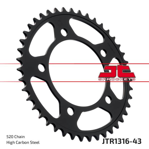 JT - REAR SPROCKET STEEL 43T-520 HON - Image 1