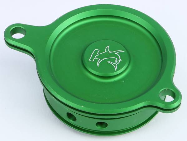 HAMMERHEAD - OIL FILTER COVER KX450F 06-14 GREEN - Image 1