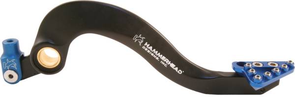 HAMMERHEAD - FORGED ALUMINUM REAR BRAKE PEDAL BLACK/BLUE - Image 1