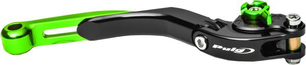 PUIG - LEVER BRAKE BLACK/GREEN EXTENDABLE FOLDABLE - Image 1