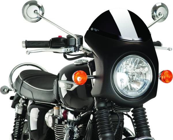 PUIG - WINDSCREEN SEMI-FAIRING BULLET BLACK - Image 1