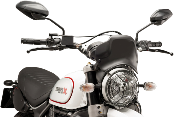 PUIG - FRONT PLATE MATTE BLACK DUC SCRAMBLER DESERT SLED - Image 1