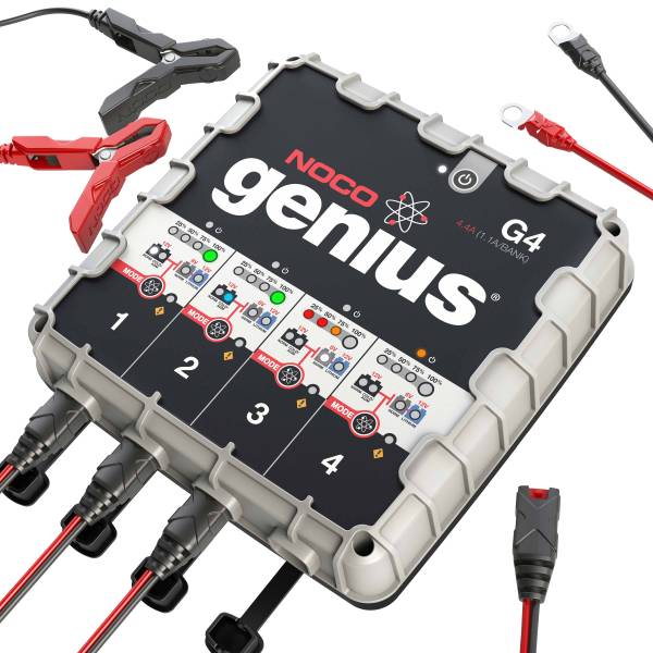 NOCO GENIUS - 4-BANK SMART BATTERY CHARGER 6V & 12V 4.4A - Image 1