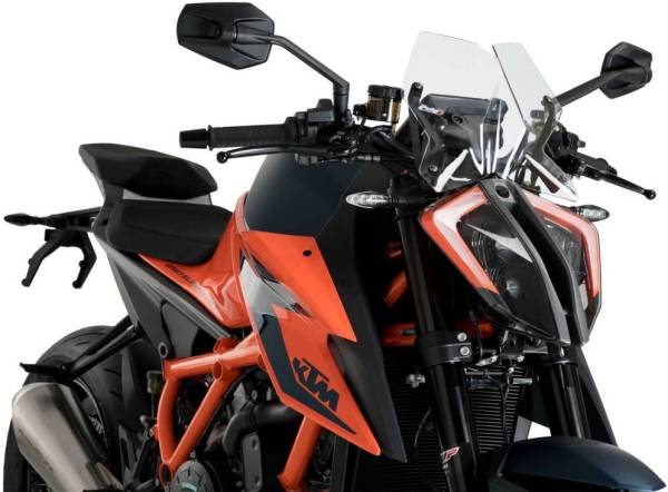 PUIG - WINDSCREEN NAKED NEW GEN SPORT CLEAR KTM - Image 1