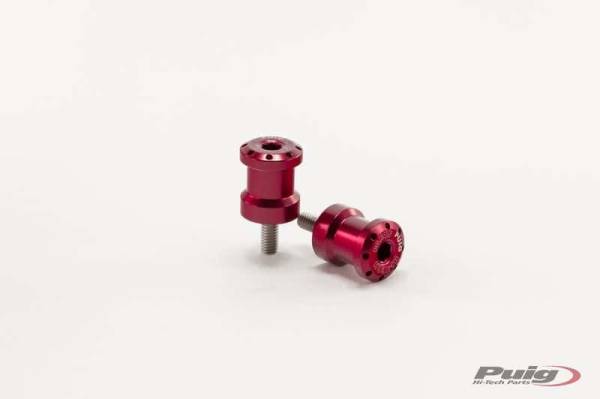 PUIG - SWINGARM SPOOLS HI-TECH 6MM RED 2/PK - Image 1