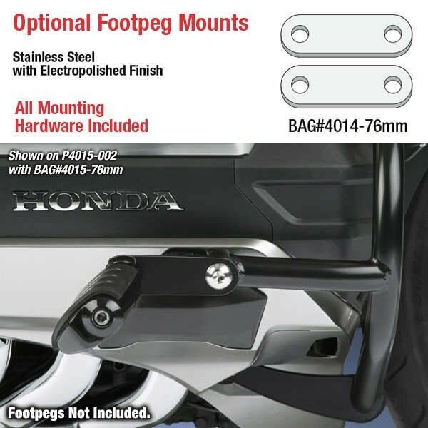 NATIONAL CYCLE - FOOTREST MOUNT/PR STAINLESS 76MM COMFORT BAR GL1800 - Image 1