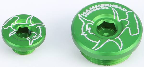 HAMMERHEAD - ENGINE PLUGS GREEN KX250F '04-10 - Image 1