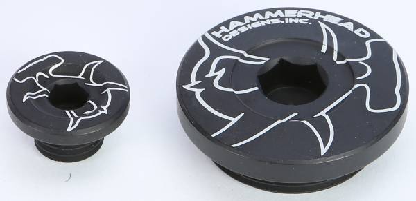 HAMMERHEAD - ENGINE PLUGS BLACK KX250F '11-13 KX450F '09-13 - Image 1