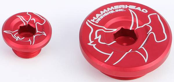 HAMMERHEAD - ENGINE PLUGS RED RMZ250 '07-13 RMZ450 '05-13 - Image 1