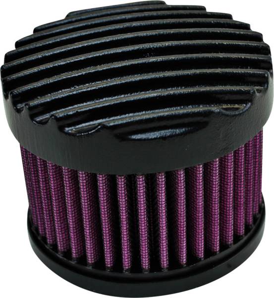 TC BROS - FINNED AIR CLEANER S&S SUPER E & G CARBS (BLACK) - Image 1