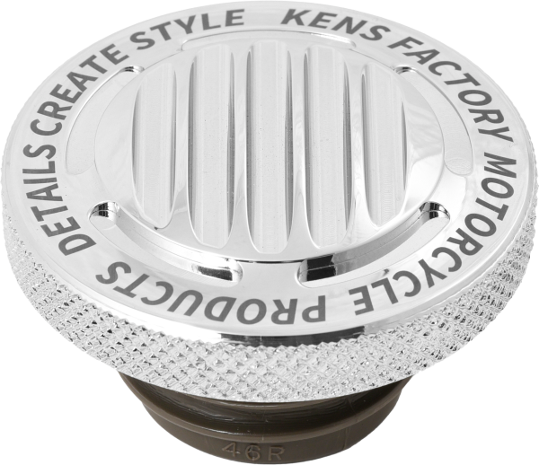 KENS FACTORY - NX LVL GAS CAP FINNED CHROME RACHET SCREW RH - Image 1