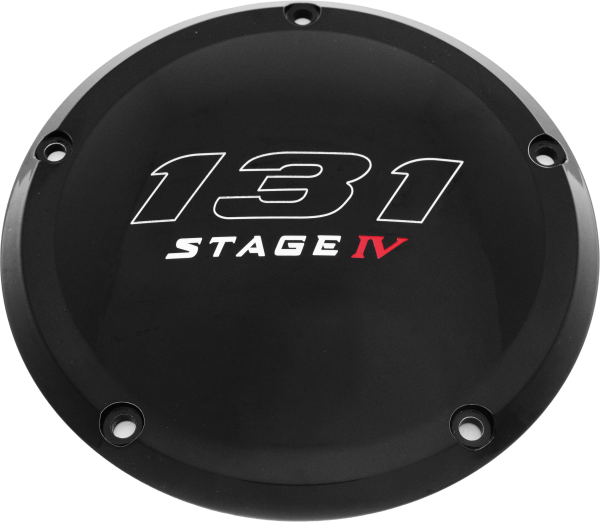 CUSTOM ENGRAVING - 7   M8 FLT/FLH DERBY COVER 131 STAGE IV BLACK - Image 1