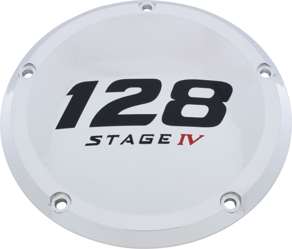 CUSTOM ENGRAVING - 7   M8 FLT/FLH DERBY COVER 128 STAGE IV CHROME - Image 1